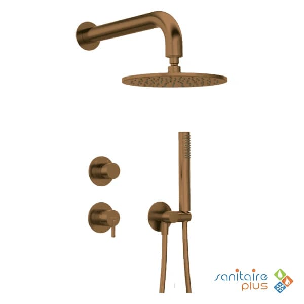 Kit Mitigeur Douche Encastré Deante Silia 250 bronze brossé