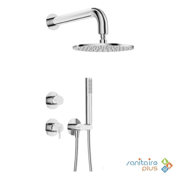 Kit Mitigeur Douche Encastré Deante Silia 250 en chromé