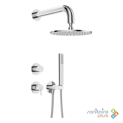 Kit Mitigeur Douche Encastré Deante Silia 250 en chromé