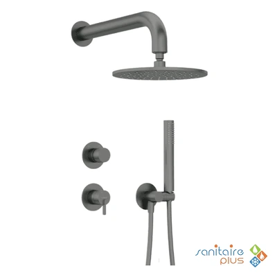 Kit Mitigeur Douche Encastré Deante Silia 250 en titane
