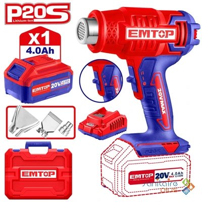 Pistolet thermique sans fil 20 V – EMTOP