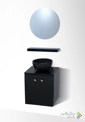Meuble avec Vasque et Miroir Invités