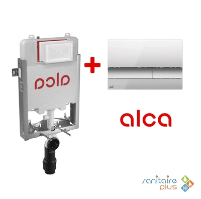 Chasse encastrable + Plaque de commande Chromé – ALCA PLAST