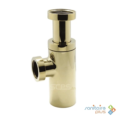 Siphon lavabo rond gold